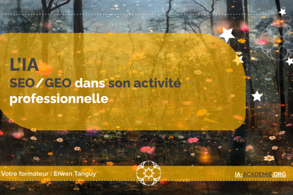 Illustration montrant l’optimisation SEO et GEO assistée par l’intelligence artificielle.